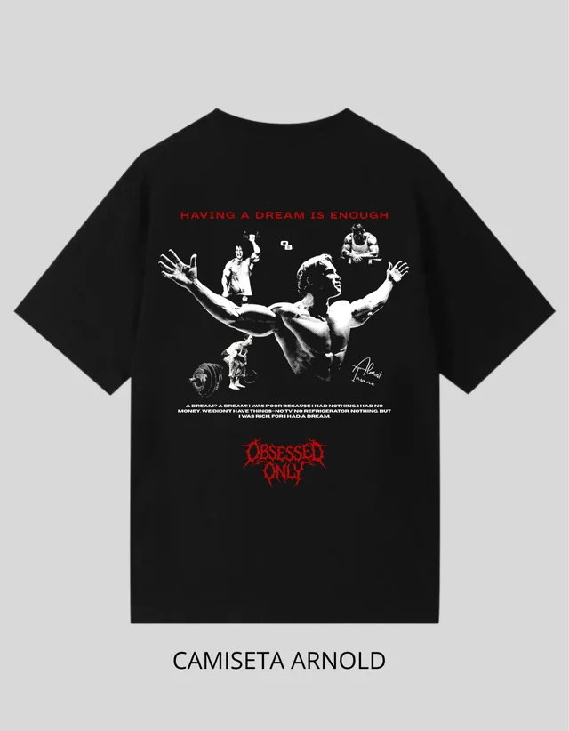 Camiseta Arnold preta, costas