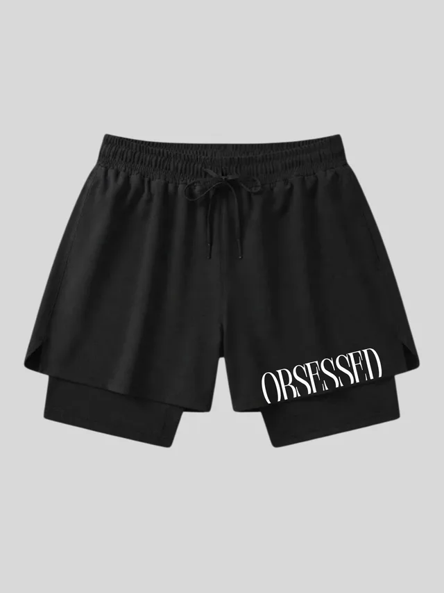Short Hybrid preto, frente
