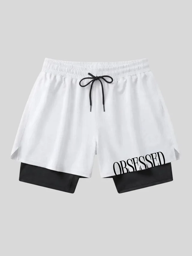 Short Hybrid branco, frente