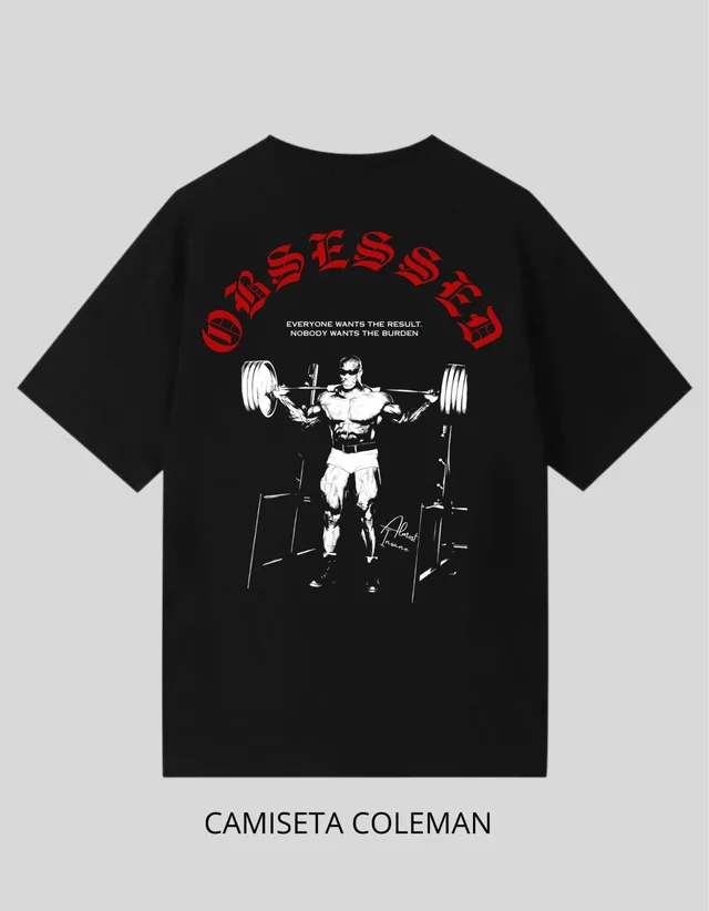 Camiseta Coleman preta, costas